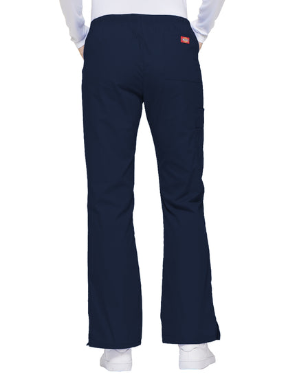 Women's Mid Rise Drawstring Cargo Pant - 86206 - Navy