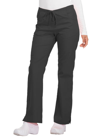 Women's Mid Rise Drawstring Cargo Pant - 86206 - Pewter