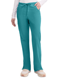 Women's 6-Pocket Mid Rise Cargo Pant - 86206 - Teal Blue