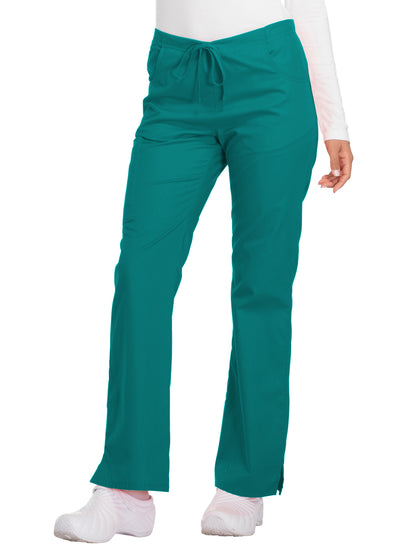 Women's 6-Pocket Mid Rise Cargo Pant - 86206 - Teal Blue