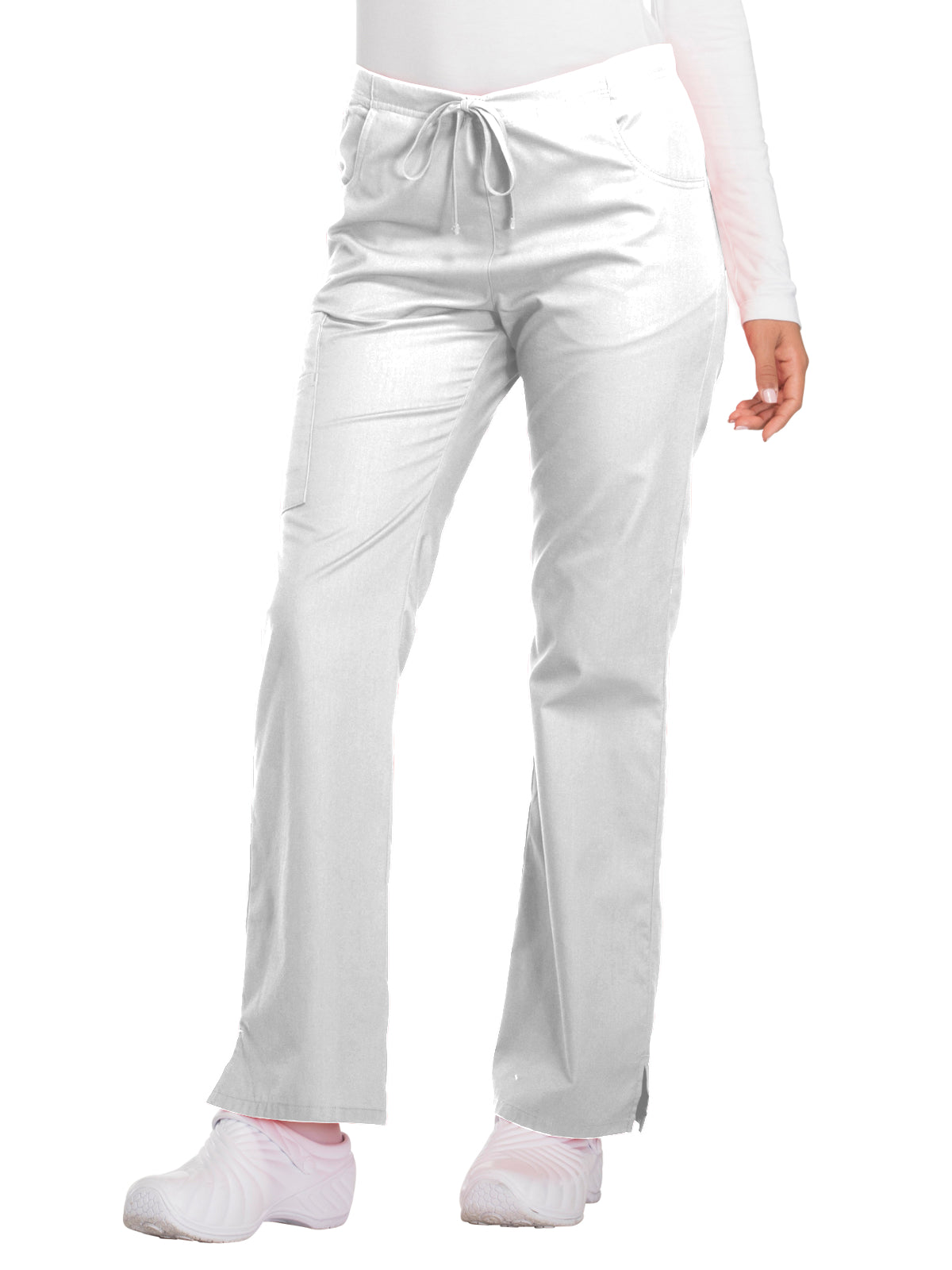 Women's 6-Pocket Mid Rise Cargo Pant - 86206 - White