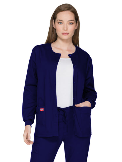 Women's 6-Pocket Snap Front Warm-Up Jacket - 86306 - Galaxy Blue