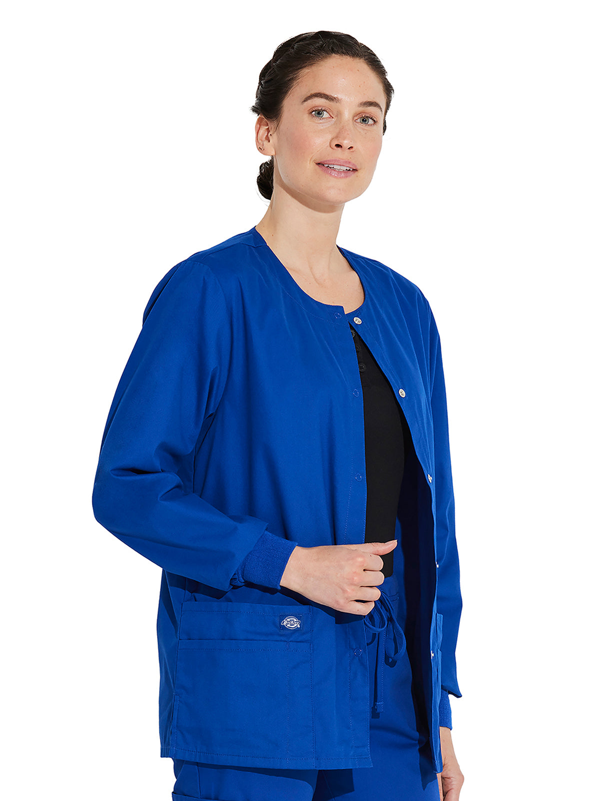 Women's 6-Pocket Snap Front Warm-Up Jacket - 86306 - Galaxy Blue