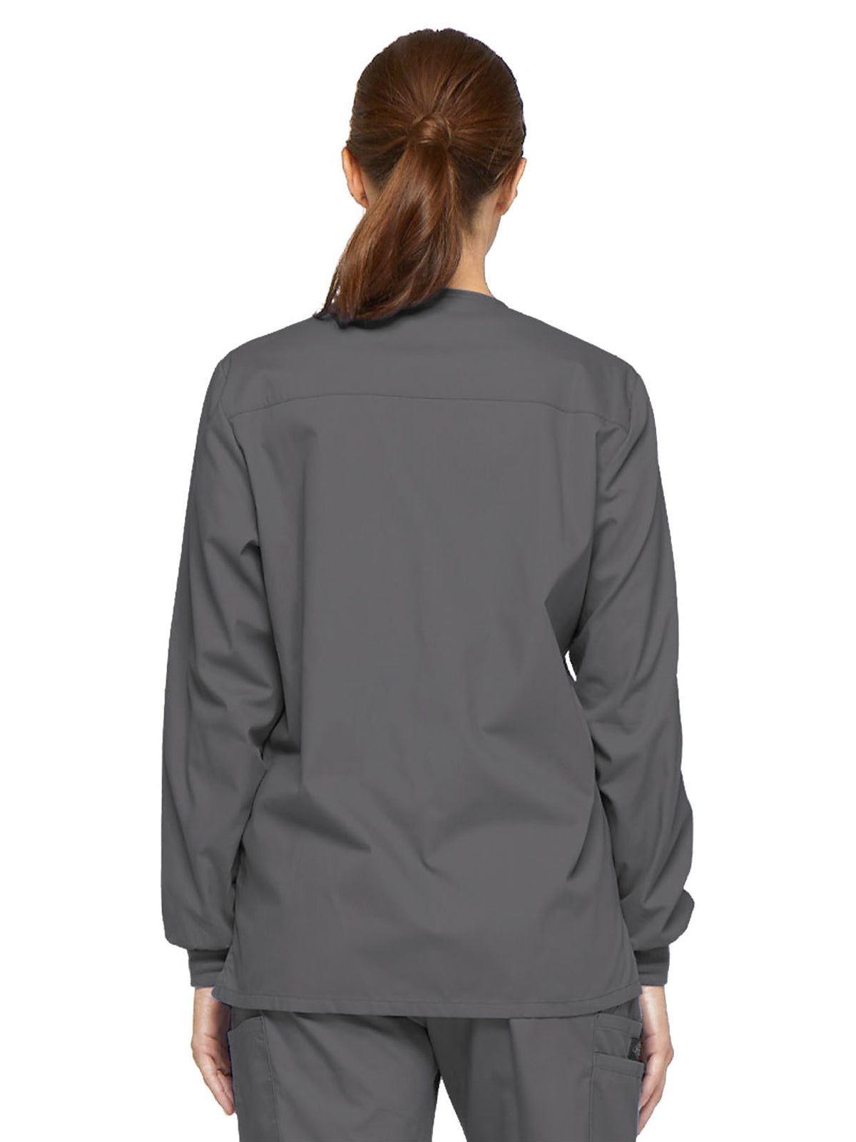 Women's 6-Pocket Snap Front Warm-Up Jacket - 86306 - Pewter