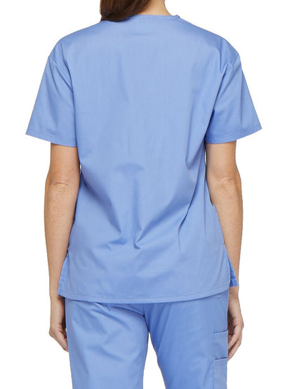 Women's 2-Pocket V-Neck Scrub Top - 86706 - Ciel