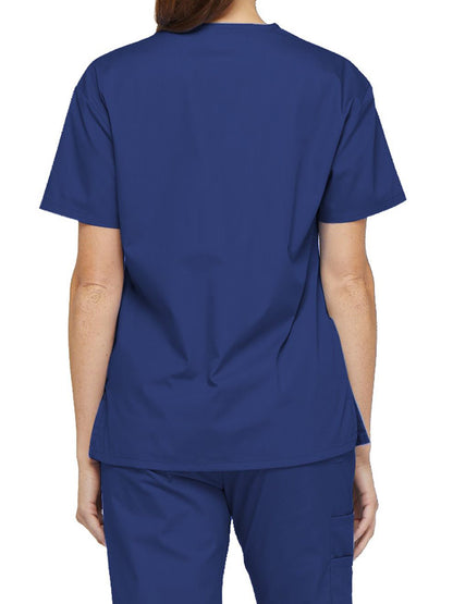 Women's 2-Pocket V-Neck Scrub Top - 86706 - Galaxy Blue