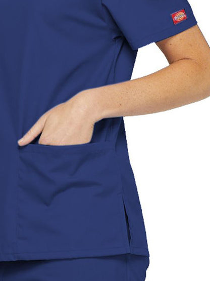 Women's 2-Pocket V-Neck Scrub Top - 86706 - Galaxy Blue