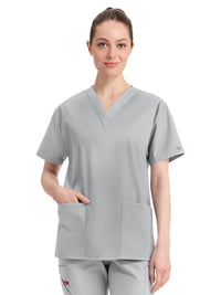 Women's 3-Pocket V-Neck Top - 86706 - Grey