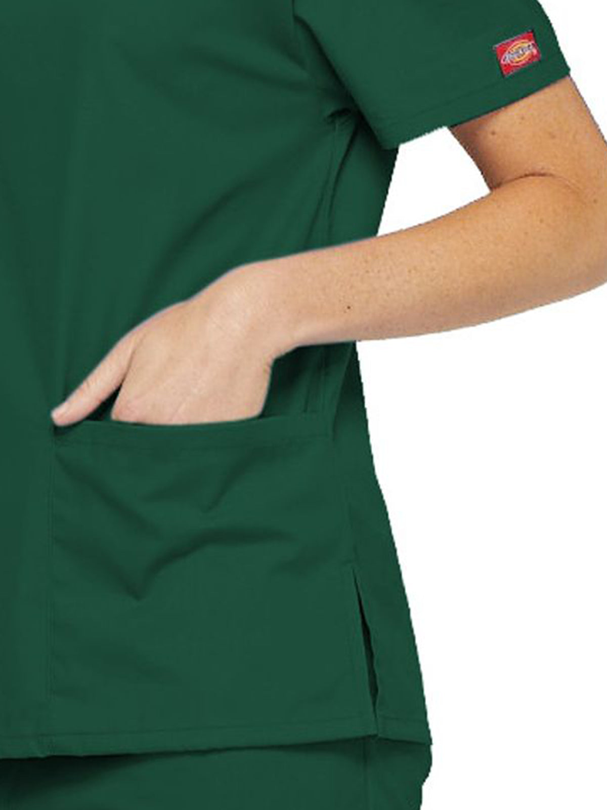 Women's 2-Pocket V-Neck Scrub Top - 86706 - Hunter