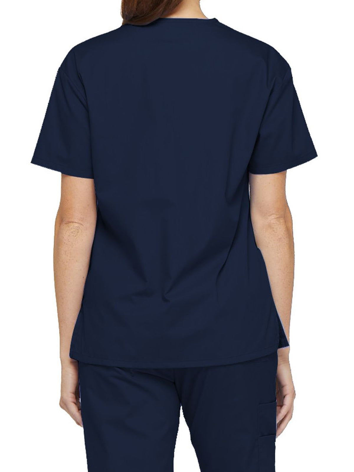 Women's 2-Pocket V-Neck Scrub Top - 86706 - Navy