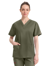 Women's 3-Pocket V-Neck Top - 86706 - Olive