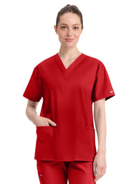 Women's 3-Pocket V-Neck Top - 86706 - Red