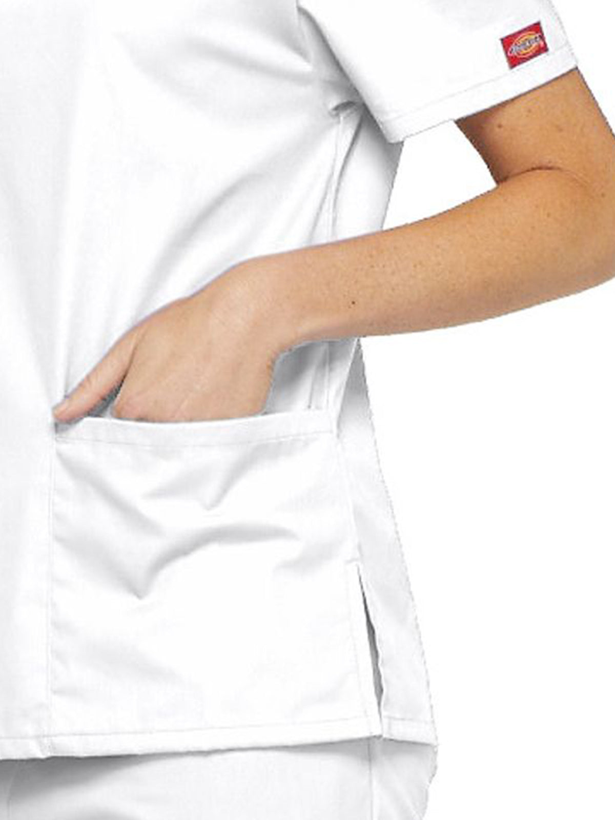 Women's 2-Pocket V-Neck Scrub Top - 86706 - White