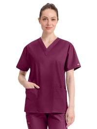 Women's 3-Pocket V-Neck Top - 86706 - Wine
