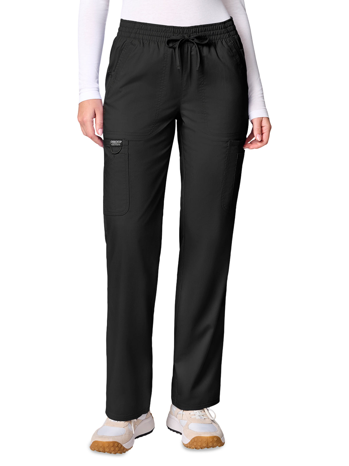 Women's 12-Pocket Scrub Pant - CK00002 - Black