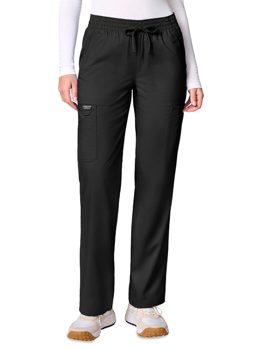 Women's 12-Pocket Scrub Pant - CK00002 - Black