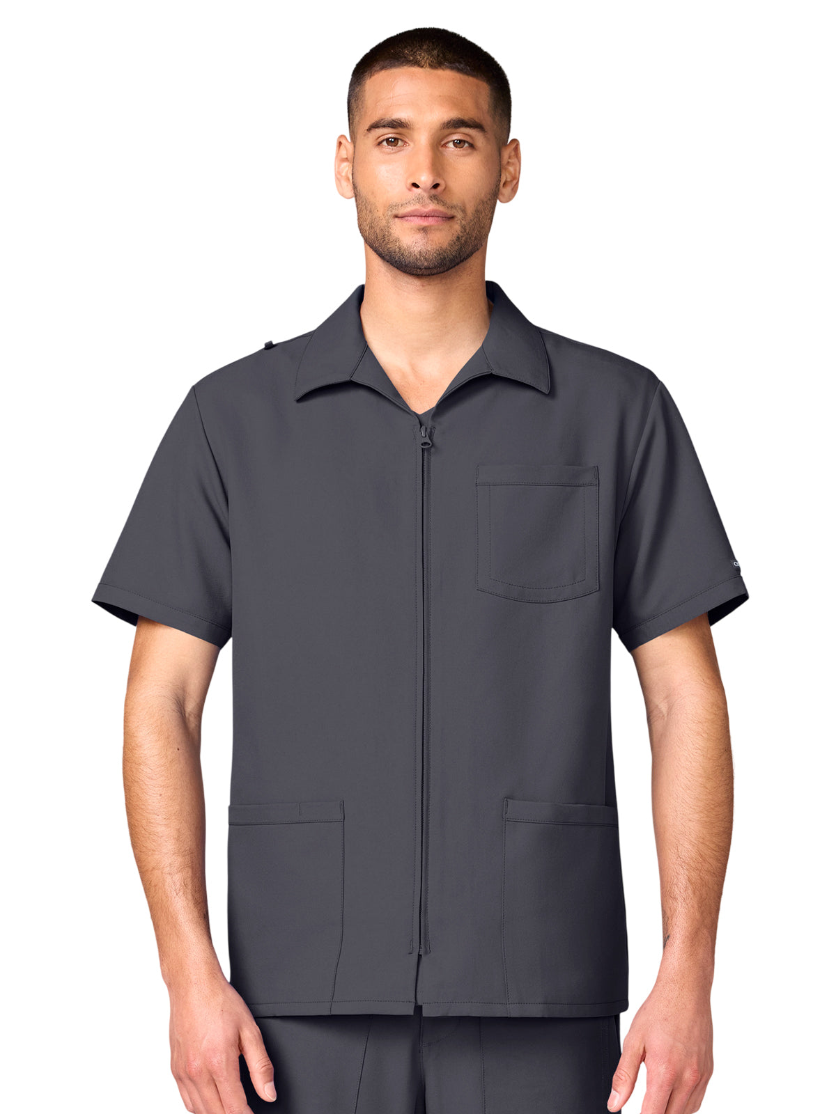 Men's 3-Pocket Full Zip Jacket - CK00027 - Pewter