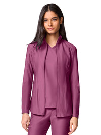 Women's 2-Pocket Full Zip Jacket - CK00032 - Dusty Mauve