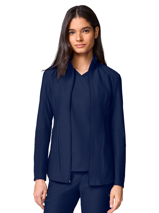 Women's 2-Pocket Full Zip Jacket - CK00032 - Navy