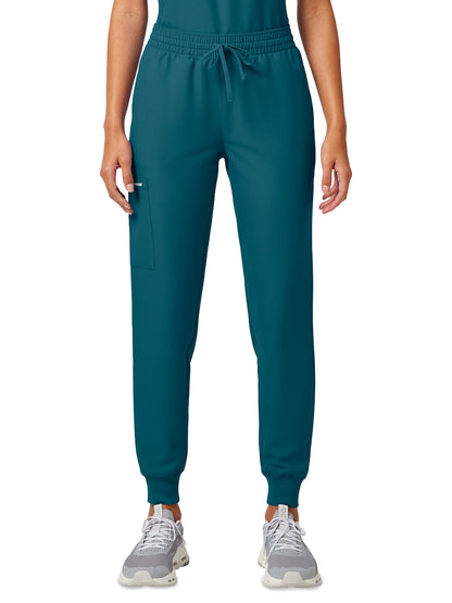 Women's 5-Pocket Mid Rise Jogger Pant - CK00034A - Caribbean Blue