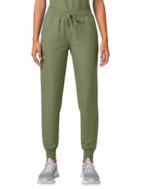 Women's 5-Pocket Mid Rise Jogger Pant - CK00034A - Olive