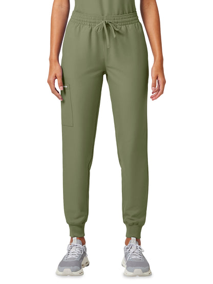 Women's 5-Pocket Mid Rise Jogger Pant - CK00034A - Olive
