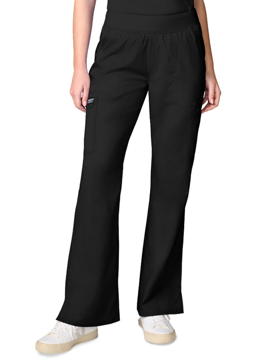 Women's 3-Pocket Flared Cargo Pant - CK00039 - Black
