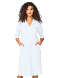 Women's 2-Pocket 3/4 Sleeve Dress - CK00046 - White