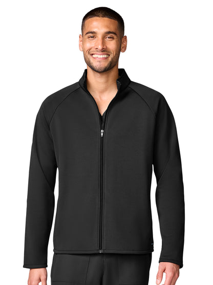 Men's 4-Pocket Fleece Jacket - CK00069 - Black