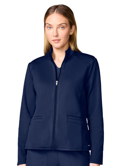 Women's 2-Pocket Fleece Jacket - CK00070 - Navy