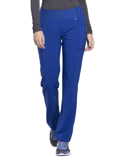 Women's 4-Pocket Mid Rise Scrub Pant - CK002 - Galaxy Blue