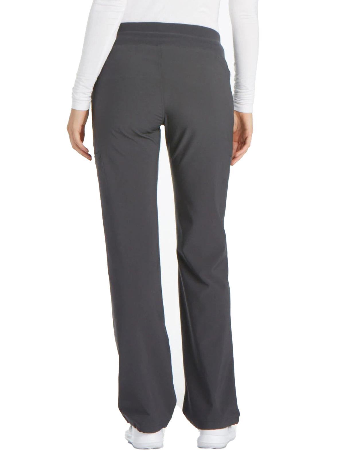 Women's 4-Pocket Mid Rise Scrub Pant - CK002 - Pewter