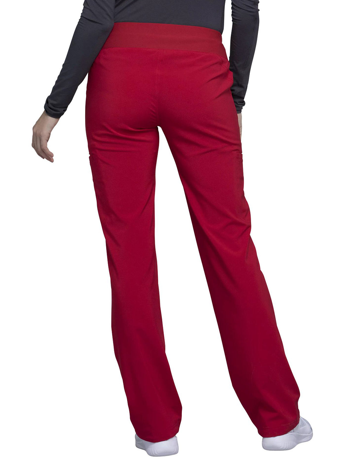 Women's 4-Pocket Mid Rise Scrub Pant - CK002 - Red