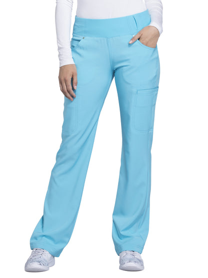 Women's 4-Pocket Mid Rise Scrub Pant - CK002 - Turquoise