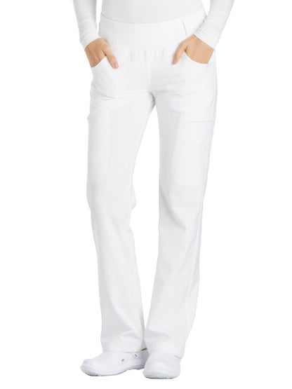 Women's 4-Pocket Mid Rise Pant - CK002 - White