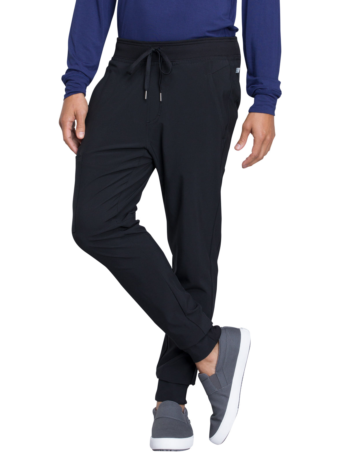 Men's 5-Pocket Mid Rise Jogger Pant - CK004A - Black