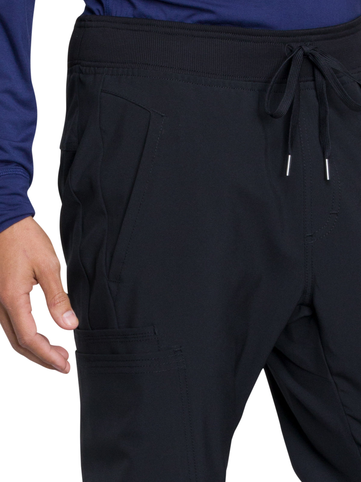 Men's 5-Pocket Mid Rise Jogger Pant - CK004A - Black