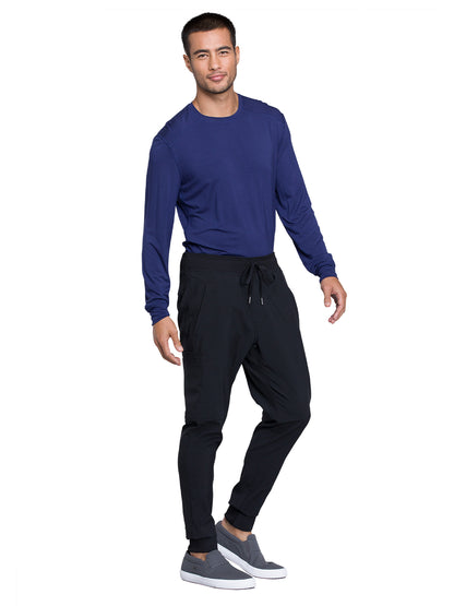 Men's 5-Pocket Mid Rise Jogger Pant - CK004A - Black