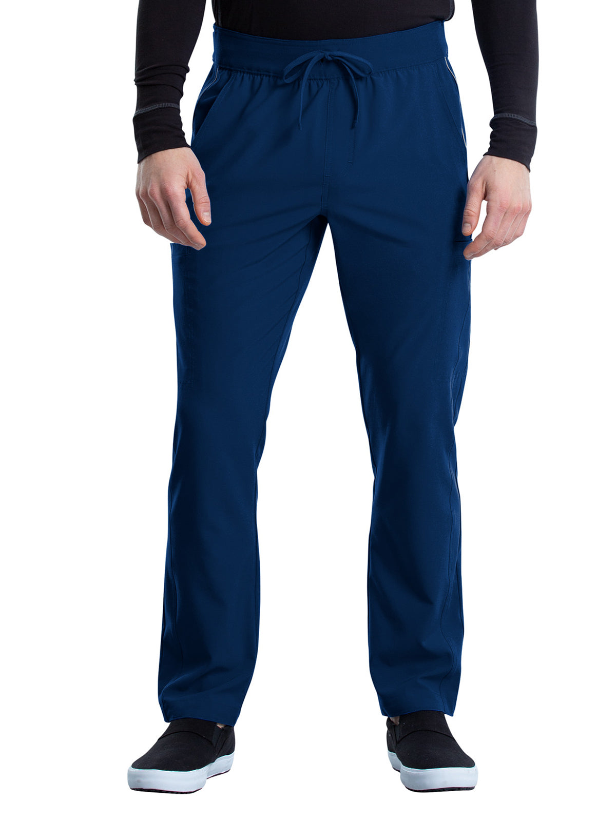 Men's 7 Pocket Tapered Leg Drawstring Cargo Pant - CK006 - Navy