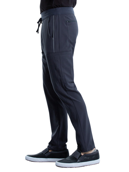 Men's 7 Pocket Tapered Leg Drawstring Cargo Pant - CK006 - Pewter