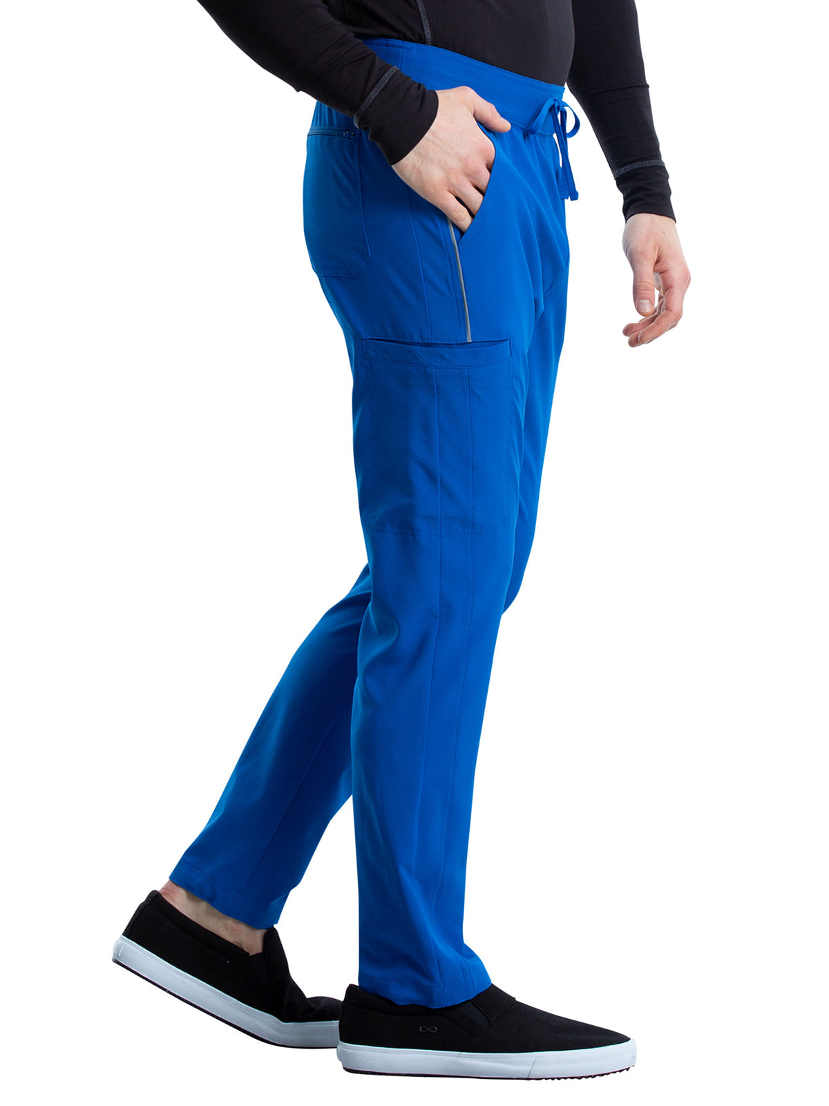 Men's 7 Pocket Tapered Leg Drawstring Cargo Pant - CK006 - Royal