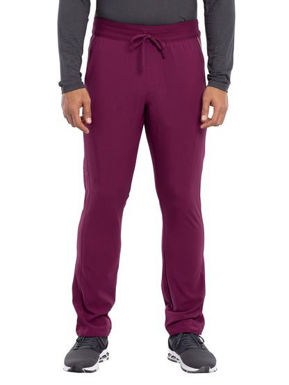 Men's 7 Pocket Tapered Leg Drawstring Cargo Pant - CK006 - Wine