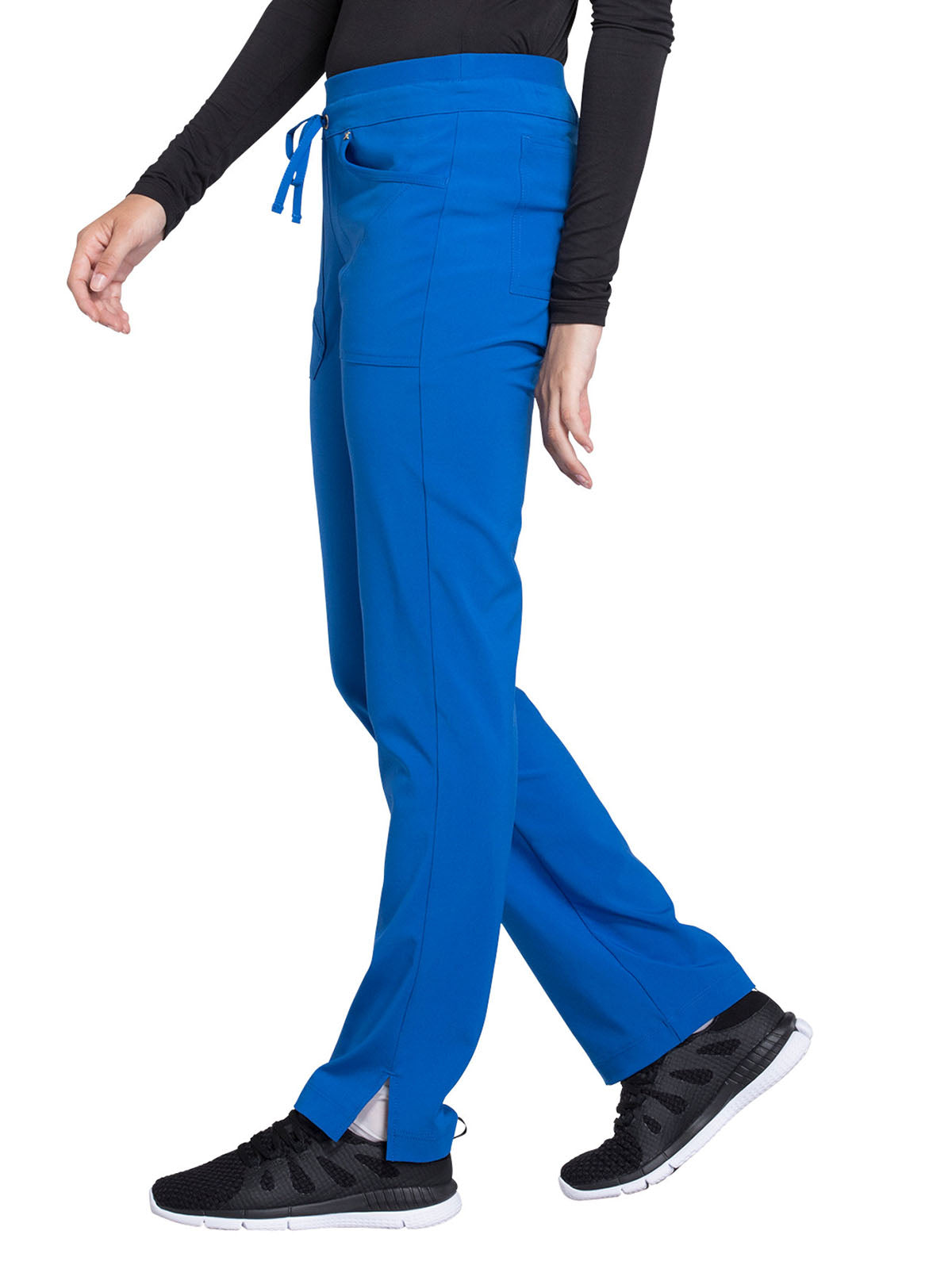 Women's Mid Rise Tapered Leg Drawstring Pant - CK010 - Royal