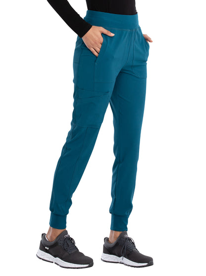 Women's 7-Pocket Mid Rise Jogger Pant - CK011 - Caribbean Blue