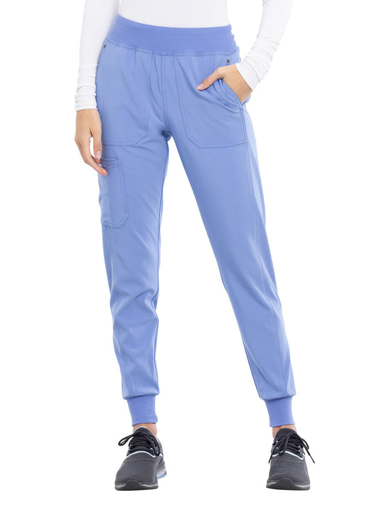 Women's 7-Pocket Mid Rise Jogger Pant - CK011 - Ciel