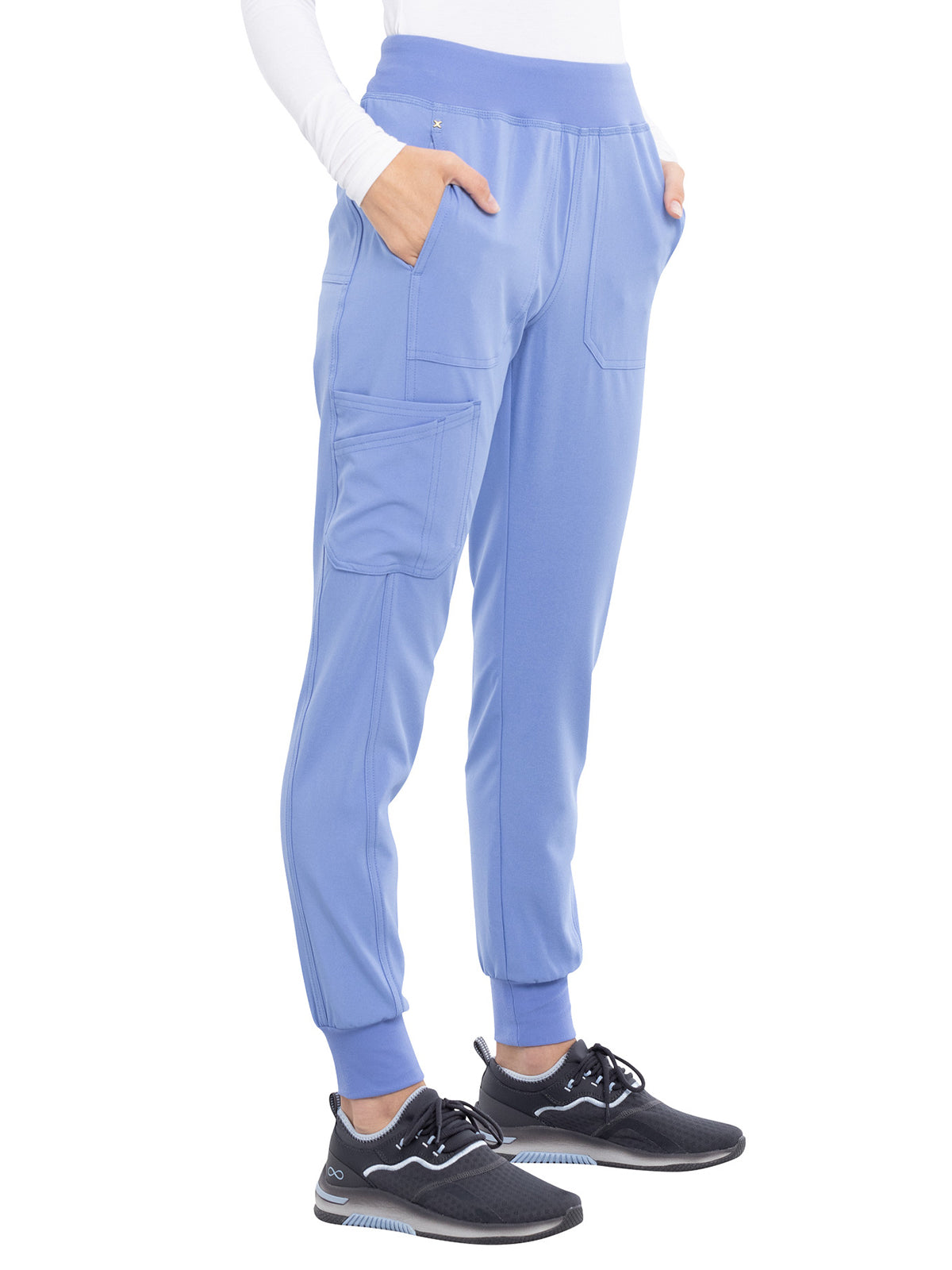 Women's 7-Pocket Mid Rise Jogger Pant - CK011 - Ciel