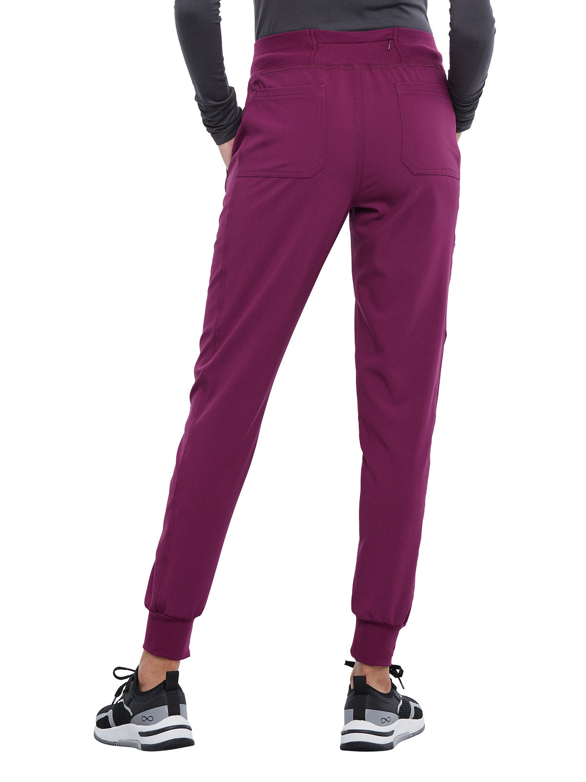 Women's 7-Pocket Mid Rise Jogger Pant - CK011 - Wine