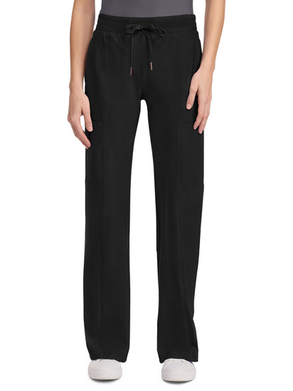 Women's 5-Pocket Trouser Leg Pant - CK026 - Black