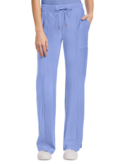 Women's 5-Pocket Trouser Leg Pant - CK026 - Ciel Blue