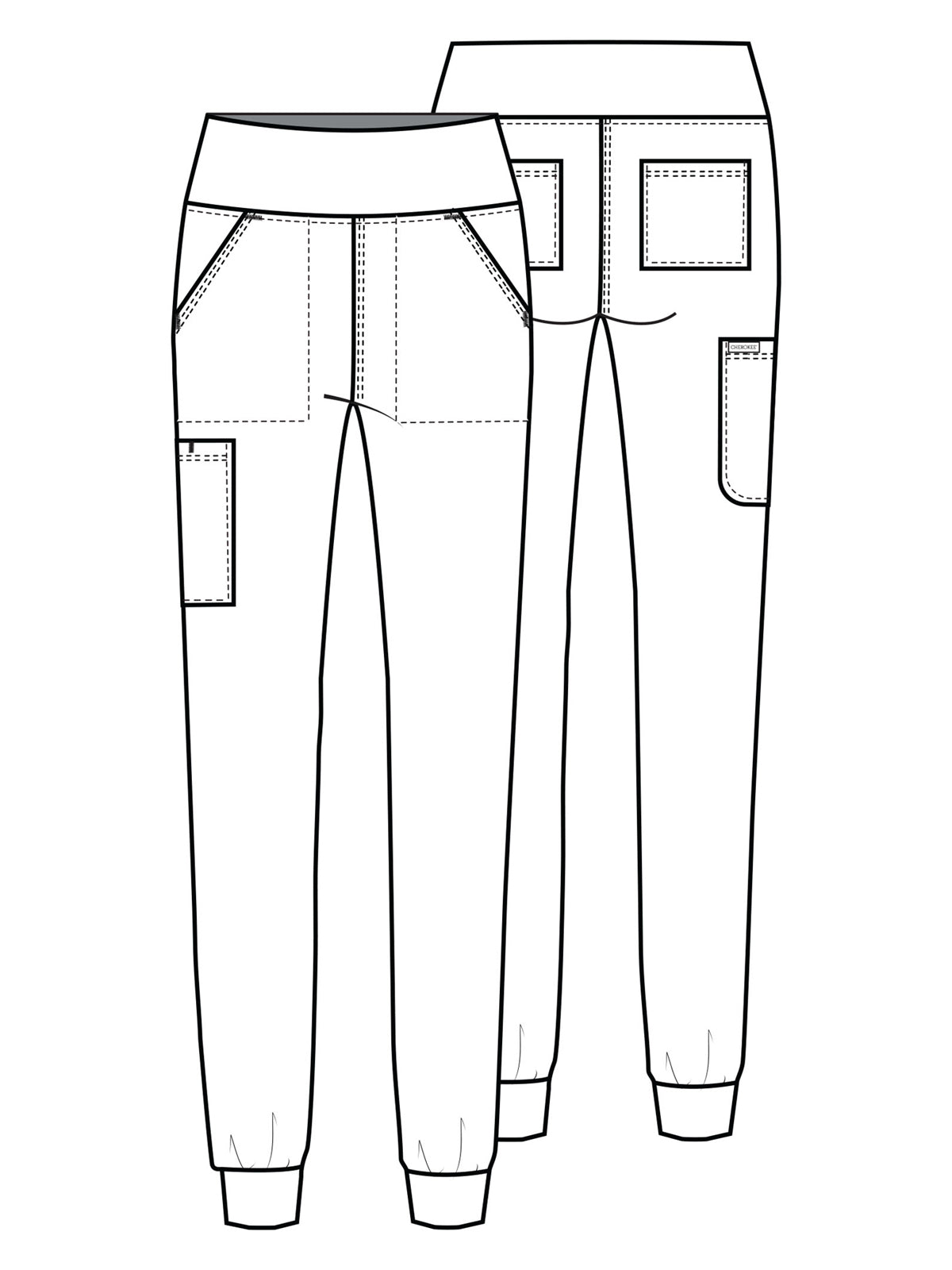 Women's 5-Pocket Jogger Pant - CK033 - Navy
